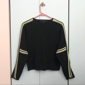 Endless Rose Black Sweater with Multicolor Stripes